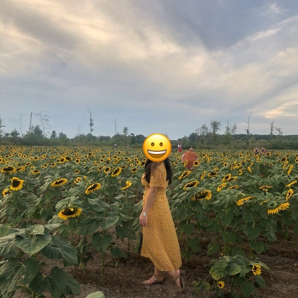 Lulus yellow floral dress - Picture 2 of 5